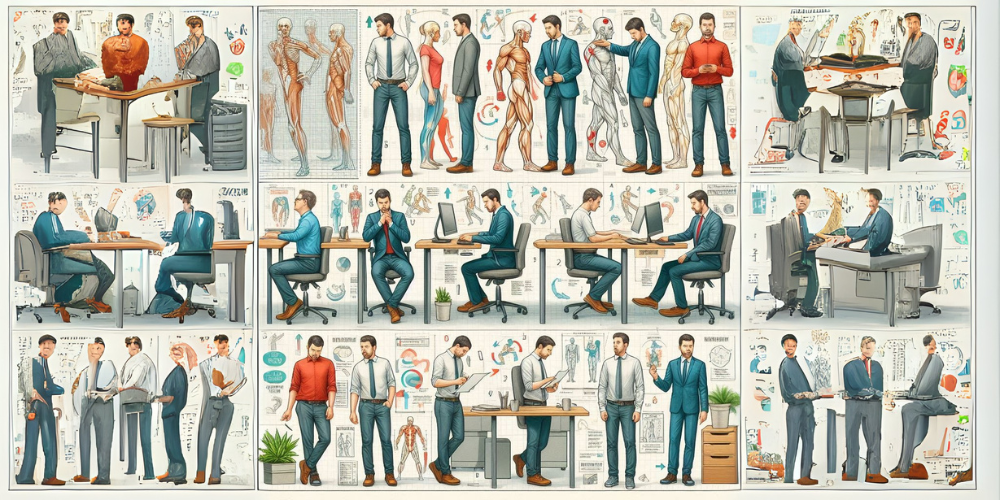 póster con imágenes- ergonomía para hombres