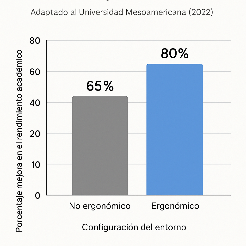 ergonomía y educación a distancia: Gráfico de barras
