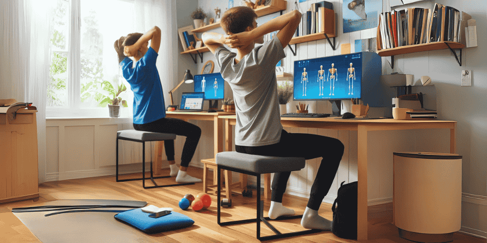 Ergonomía para niños y adolescentes en la era del aprendizaje en línea Posturas ergonómicas