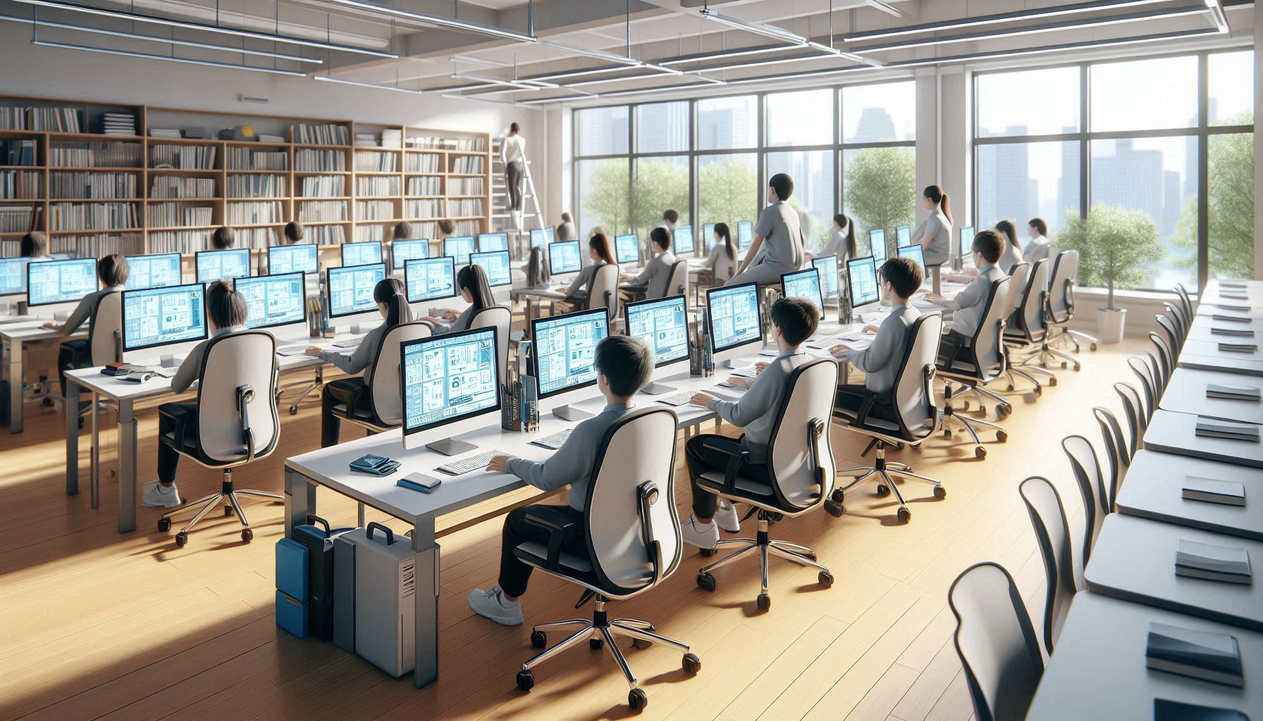 En aulas de informática - ergonomía informática