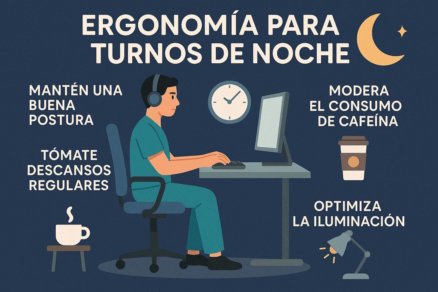 Ergonomía para turnos de noche -imagen principal