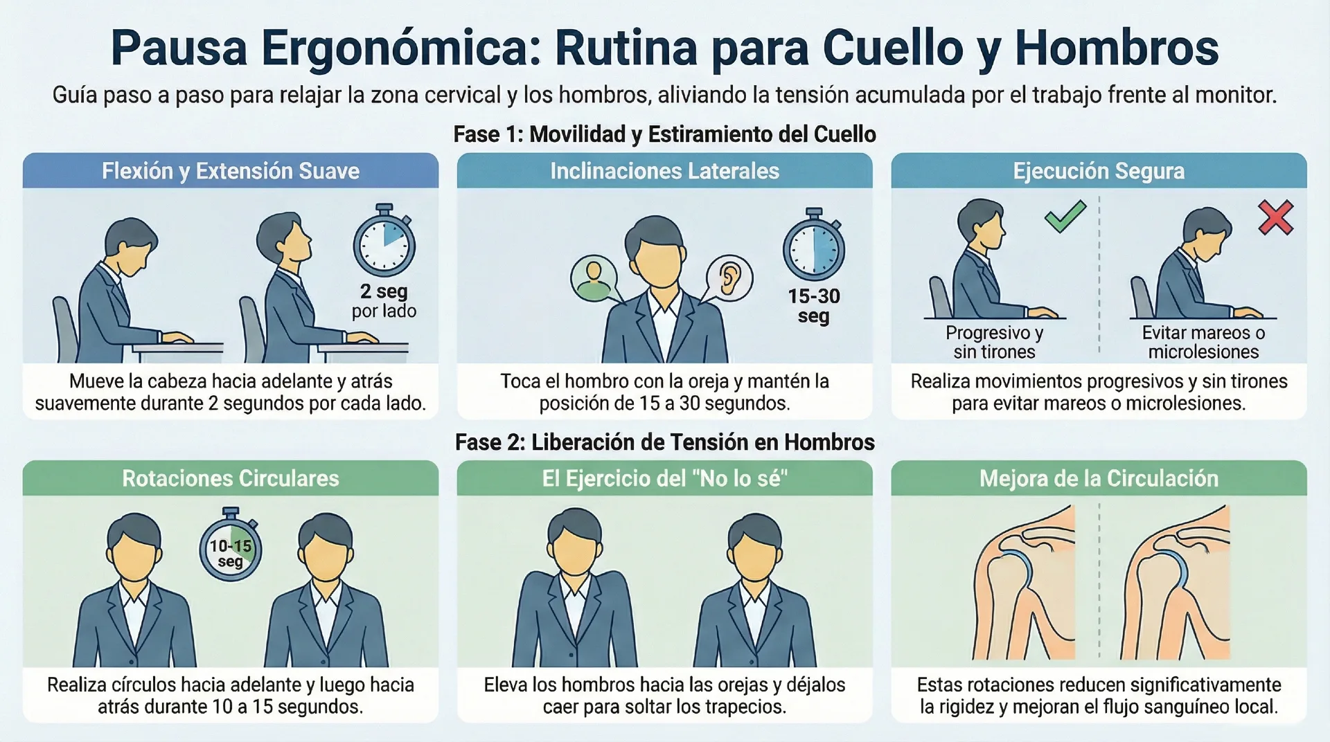 Ergonomía y Ejercicio - info cuello