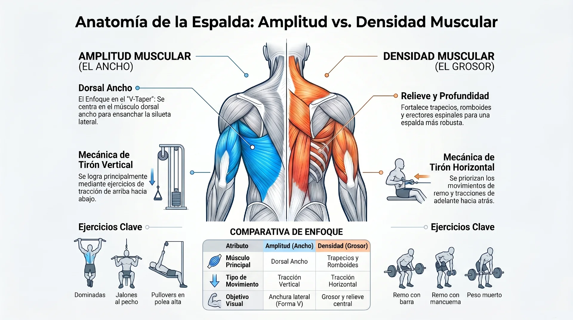 Ejercicios de espalda - Infografías