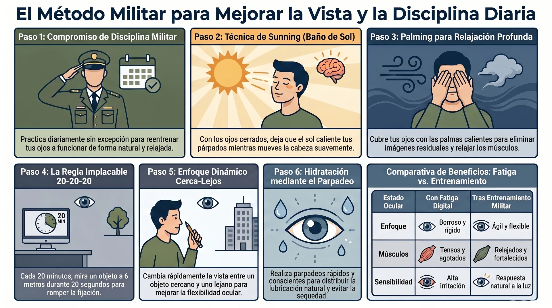 Los 7 mejores ejercicios oculares para cada día - infografías 2