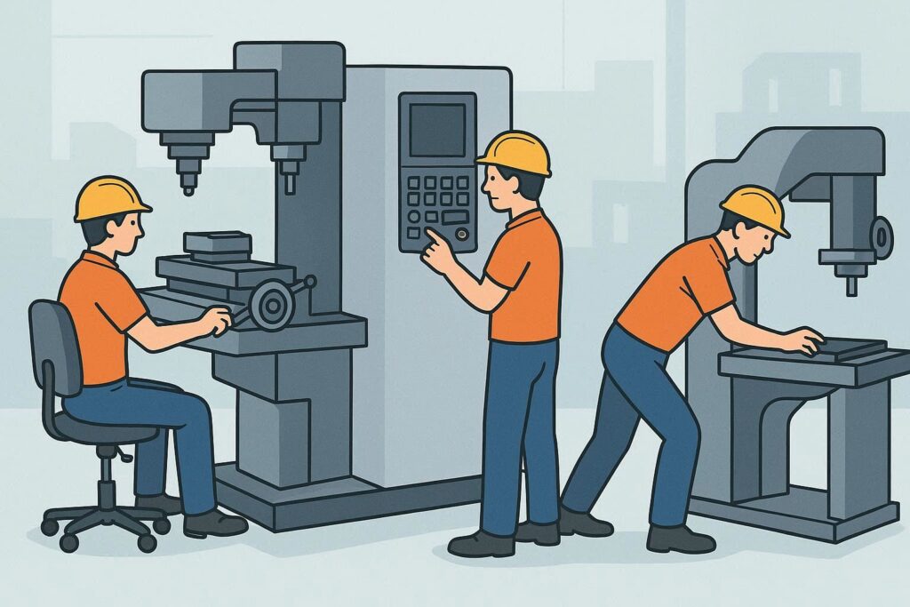 Ergonomía y operarios y maquinaria - imagen principal