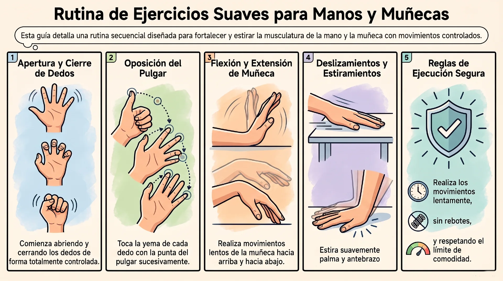 Infografías - Ejercicios para la artritis en las manos