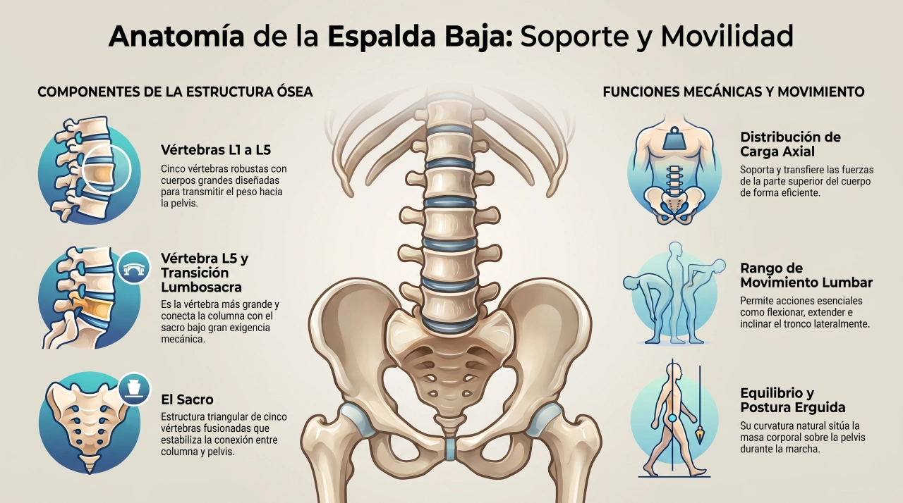 Huesos de la espalda baja - Infografías