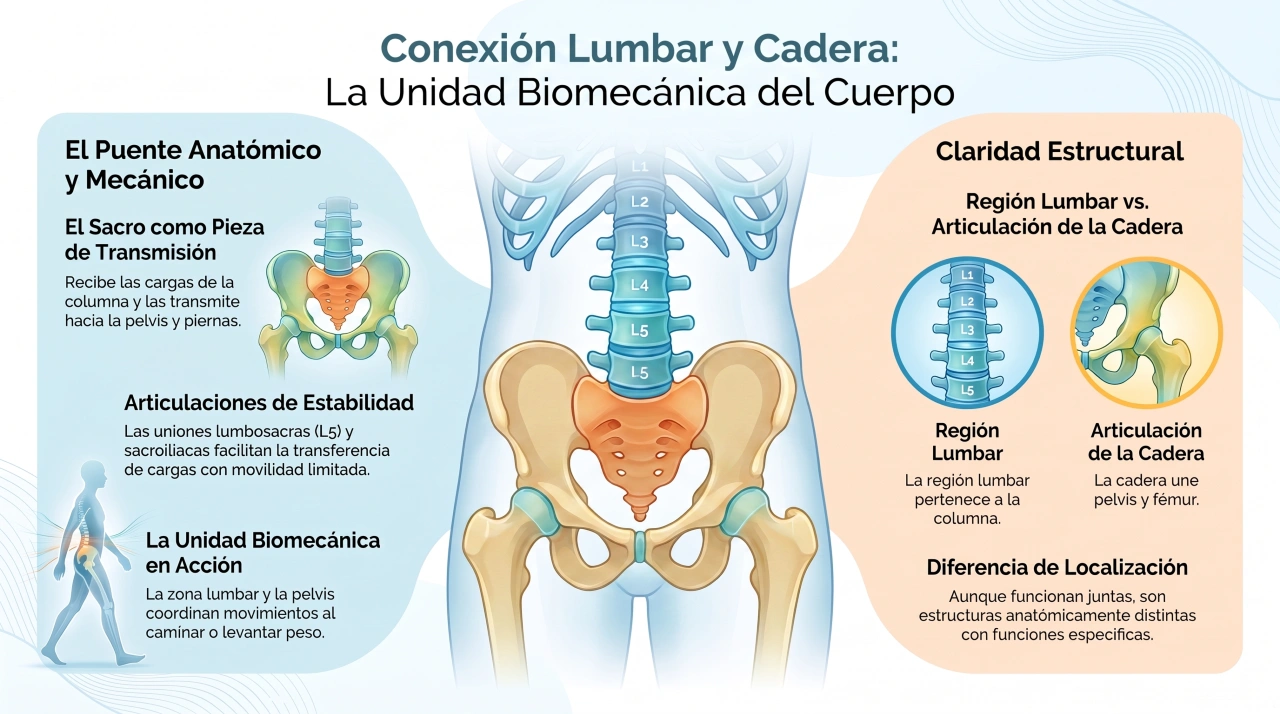 Huesos de la espalda baja y cadera - Infografías