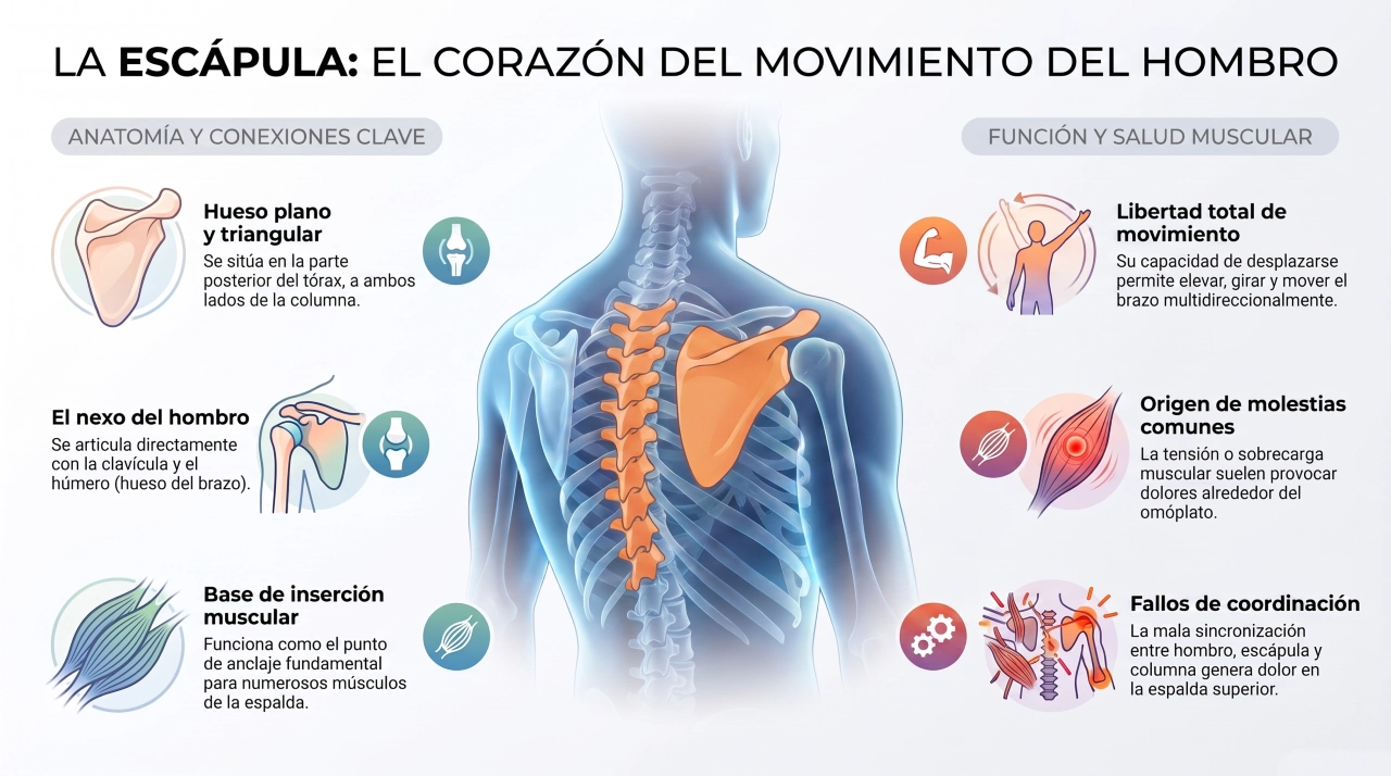 Huesos de la espalda y omóplato - Infografías