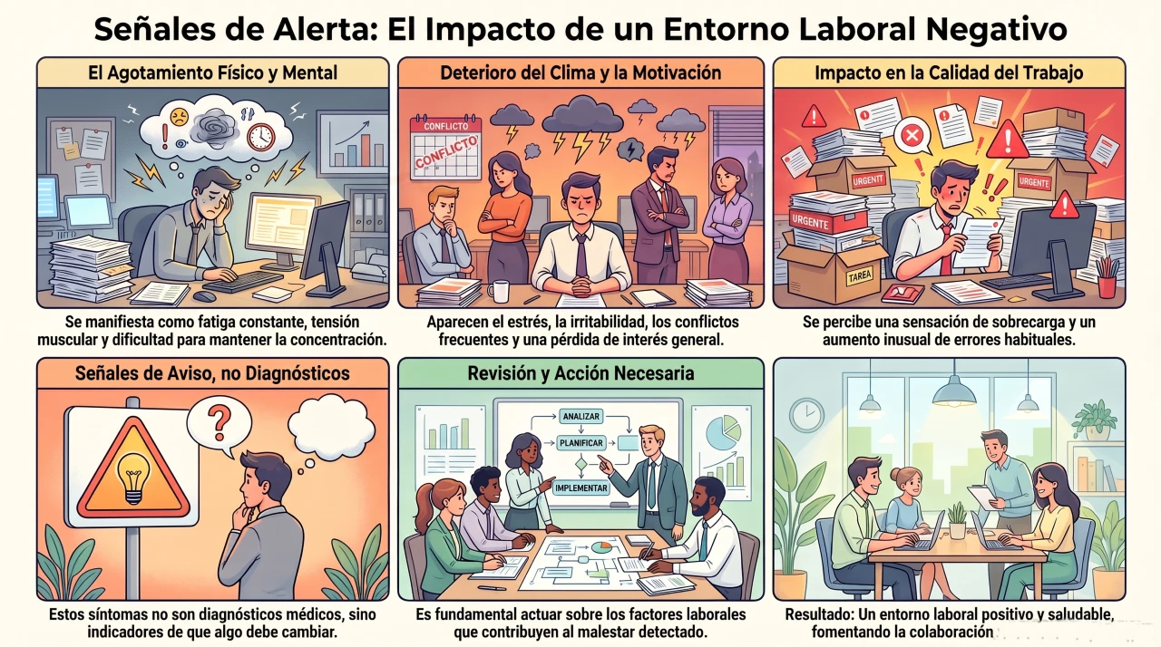 ¿Cómo afecta un entorno laboral negativo? - Infografías