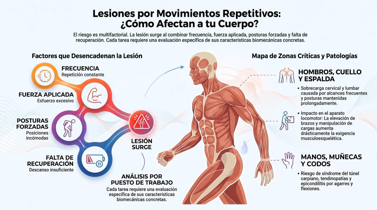lesiones por movimientos repetitivos - Infografías