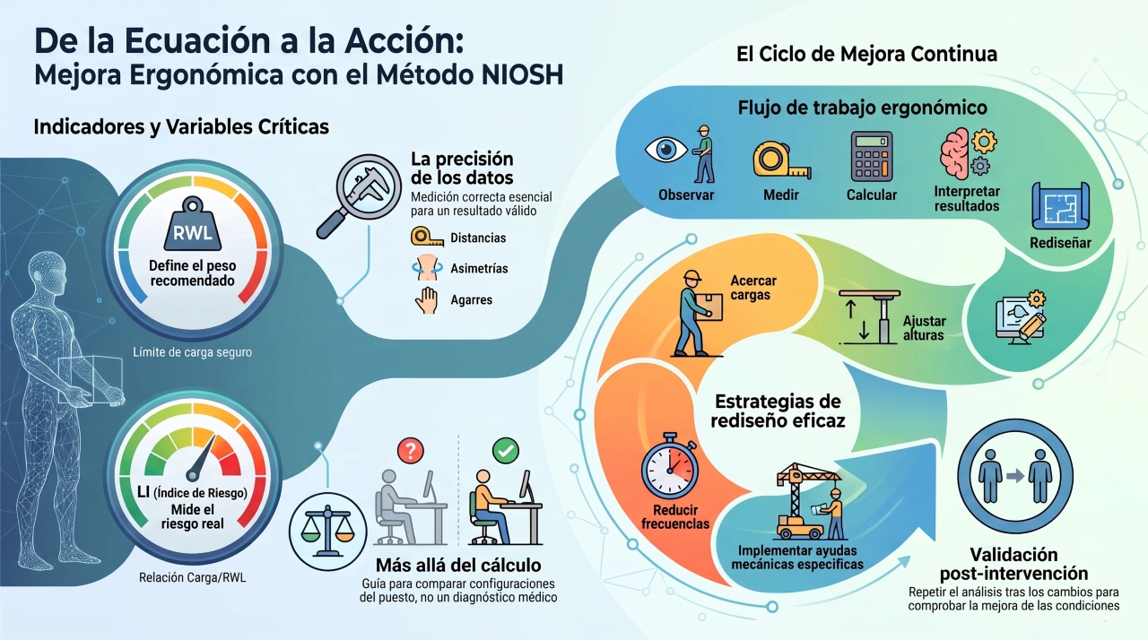 Del cálculo a la mejora del puesto: método NIOSH