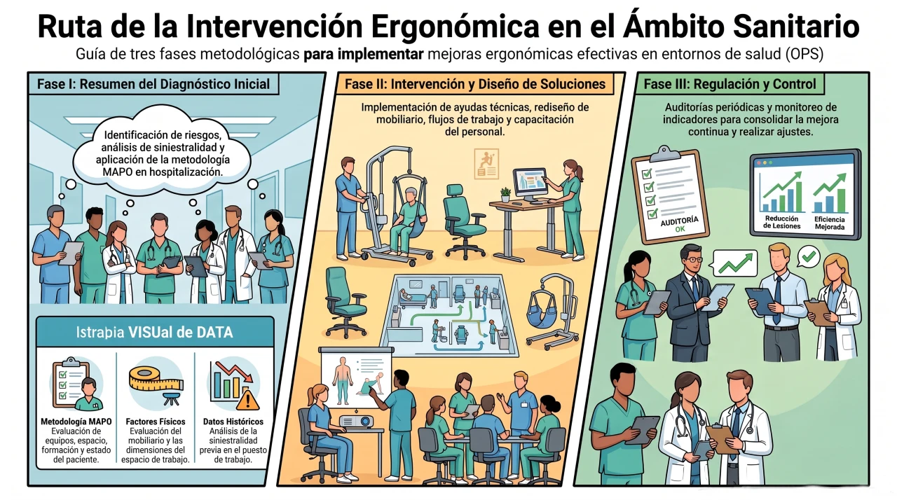 Infografías - Las Tres Fases de la Intervención Ergonómica