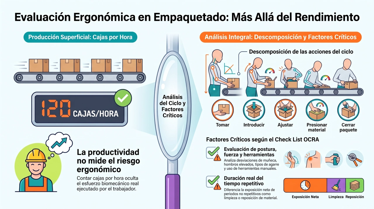 manipulación y empaquetado - método OCRA