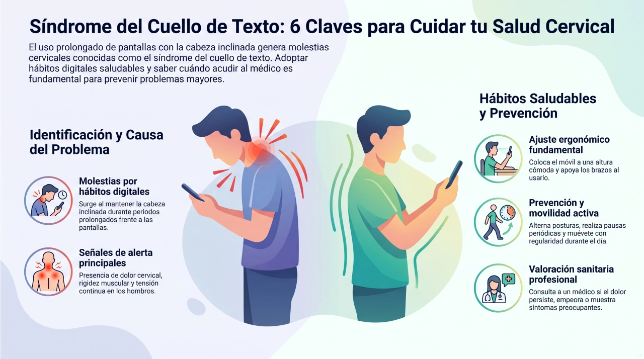 síndrome del cuello de texto: síndrome del cuello de texto en 6 claves